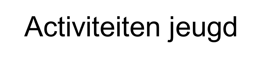 Activiteiten jeugd